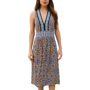 Elegant Multicolor Patterned Dress